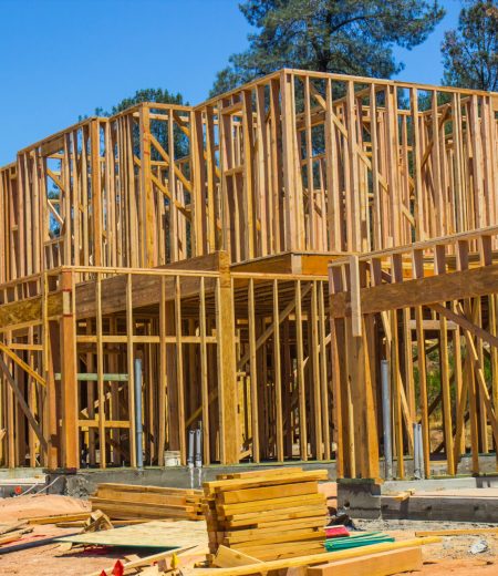 Framing On New Two Story Home Construction